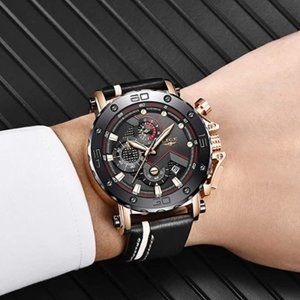 Lige Watch Sports Chronograph Waterproof Analog